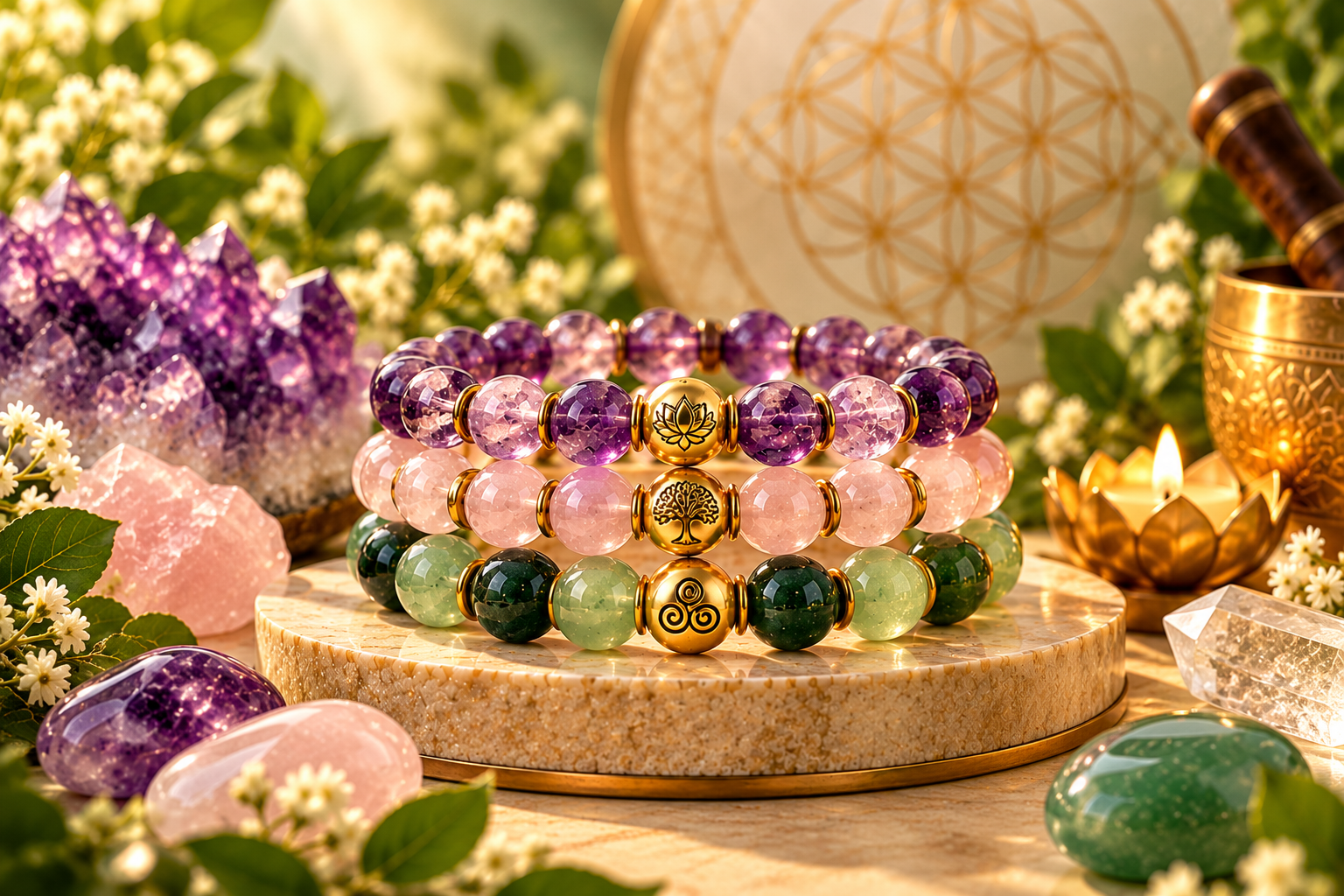 Stack of Three Power Bracelets